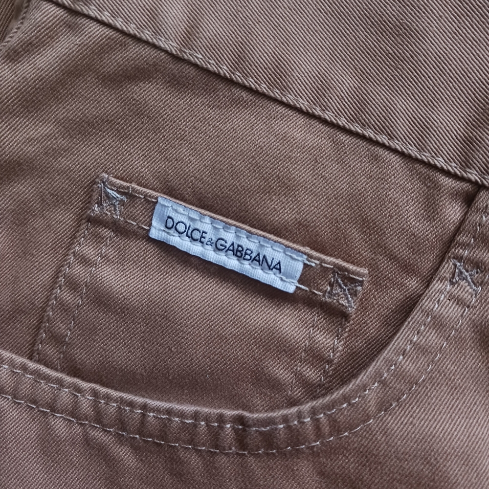NWT Dolce & Gabbana Cotton Camel Pants Tag Size 48,  EU Size 34" x 34" - Picture 7 of 9